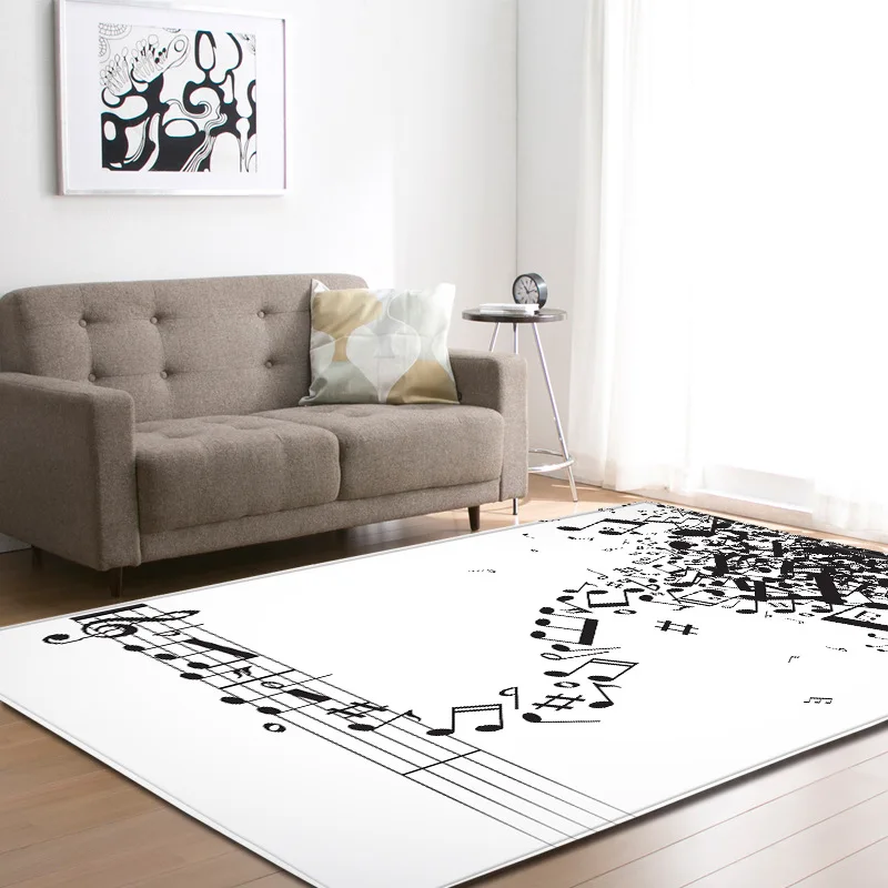 Пользовательский музыкальный ковёр с дизайном «пианино» фортепианный узор прямоугольник белый ковер для гостиной журнальный столик спальня татами прикроватные коврики и ковры - Цвет: Y180831-E023