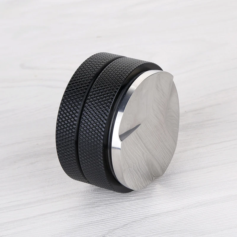 

Distributor Stainless Steel Coffee Tamper Black Durable 58/51mm Mini Adjustable Espresso Convex Detachable New