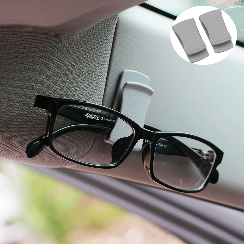 

2 Pcs Multifunctional Card Glasses Ticket Holder Auto Car Clip Black Dashboard Door Adhesive Clips Car Styling Accessories