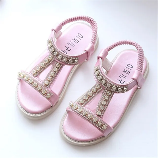 Xinfstreet Rhinestone Girls Sandals Princess Bling Toddler Kids Sandals