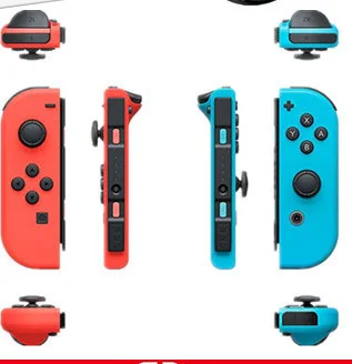 Б/у 90% черный для переключателя NS L R правый левый Joy Con контроллер Джойстик для переключателя Joy-con - Цвет: L red R blue