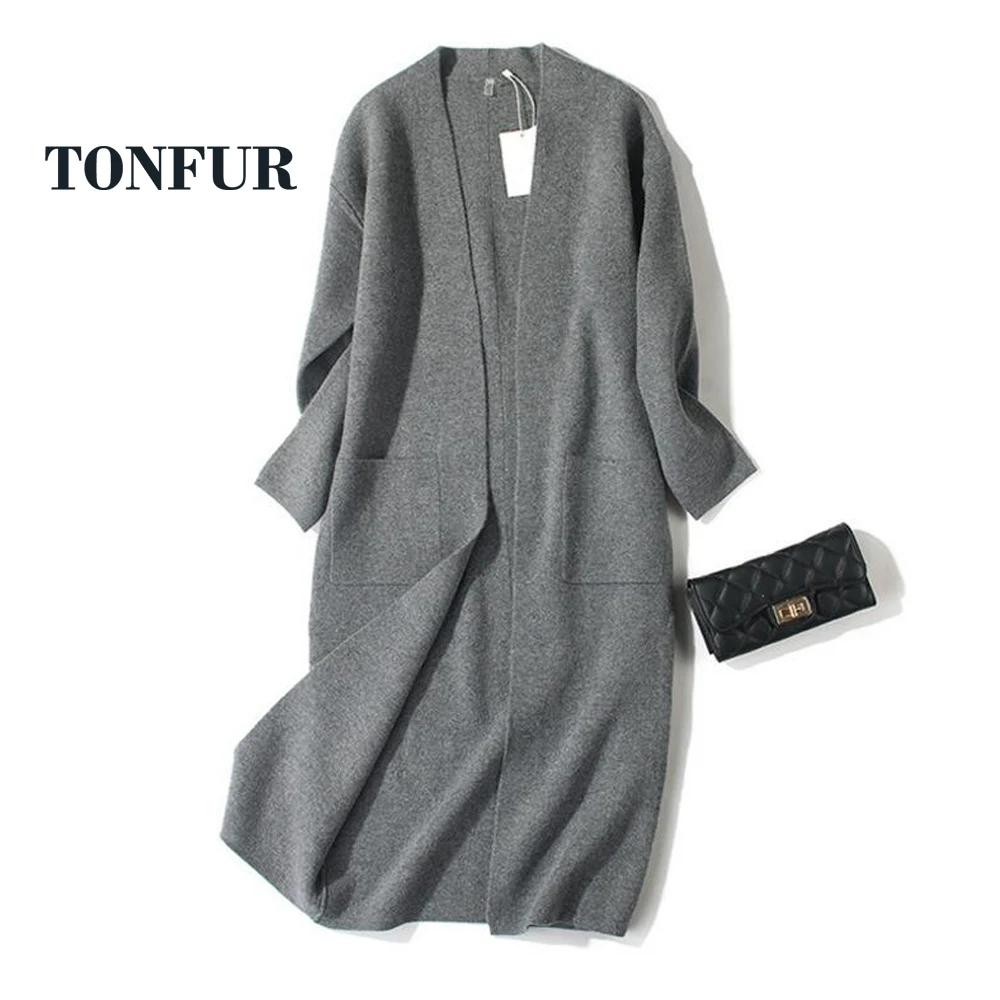 

Formal Fitted Open Stitch Women New Arrival Sweaters Real Cashmere Blend Cardigans for Spring Autumn TSR197