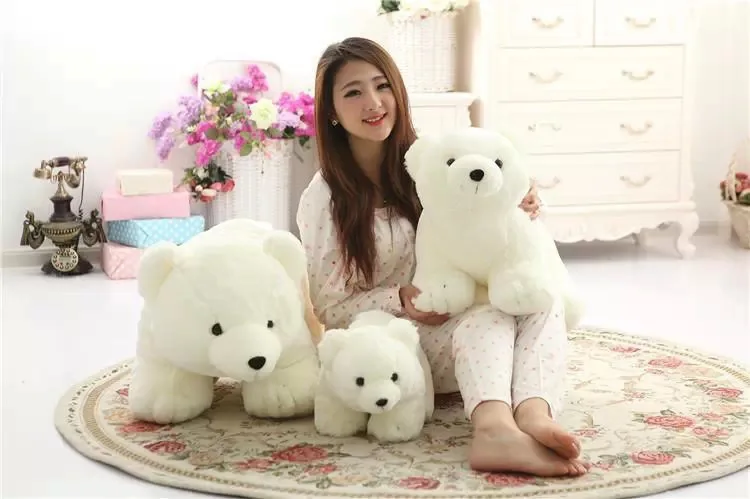 

Белый стоячий полярный медведь, плюшевая игрушка, мягкая подушка, мягкая кукла, подарок на день рождения t8745