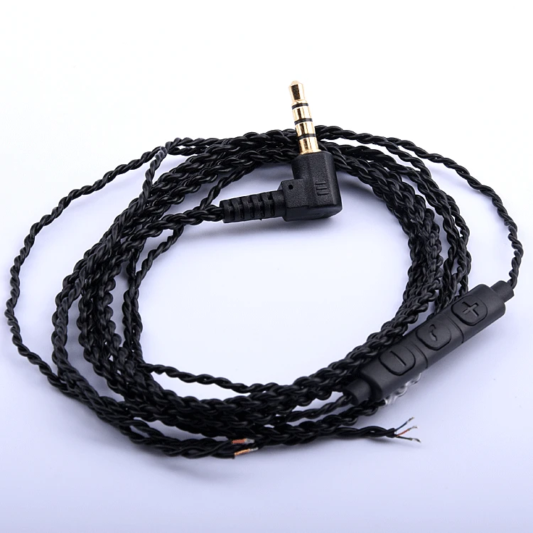 FDBRO 3,5 мм DIY заменить кабель для наушников бескислородный Медный Серебряный наушники с покрытием обновленный провод с микрофоном MMCX/2PIN/IE80/IM/A2DC