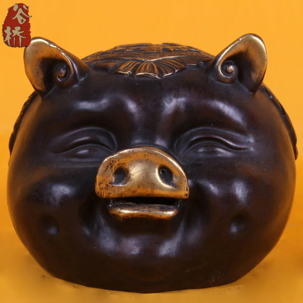 

Bronze sculpture, pig crafts gift accessories pig decoration antique bronze decoration
