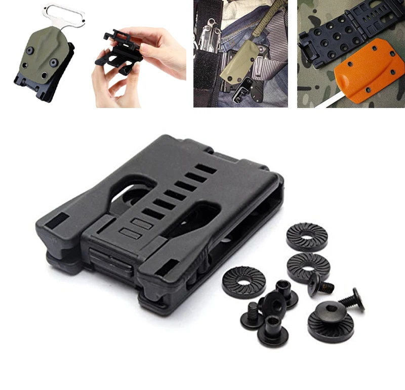 

K sheath Kydex Clamp Belt scabbard Waist Flashlight Outdoor Clip Back Kit Hike Fish bushcraft spike Attach Knife Tool Hunt Camp