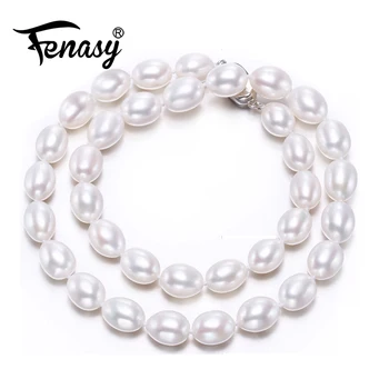 

FENASY natural Pearl Pendant,Drop Shape Natural Freshwater Pearl Necklace Pendant for women high quality with gift box