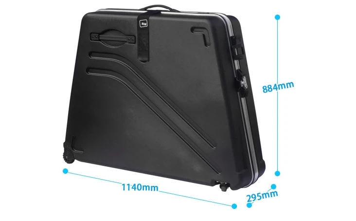 Excellent ABS hard shell bicycle loading box road bicycle mountain bike case Universal wheel airlift trapezoid luggage for consignment 1
