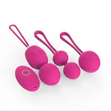 2-in-1 Kegel Ball 4 pcs Vaginal tight Exercise and Massage Function Wireless Remote Control Egg Jumping Compact Women’s Private