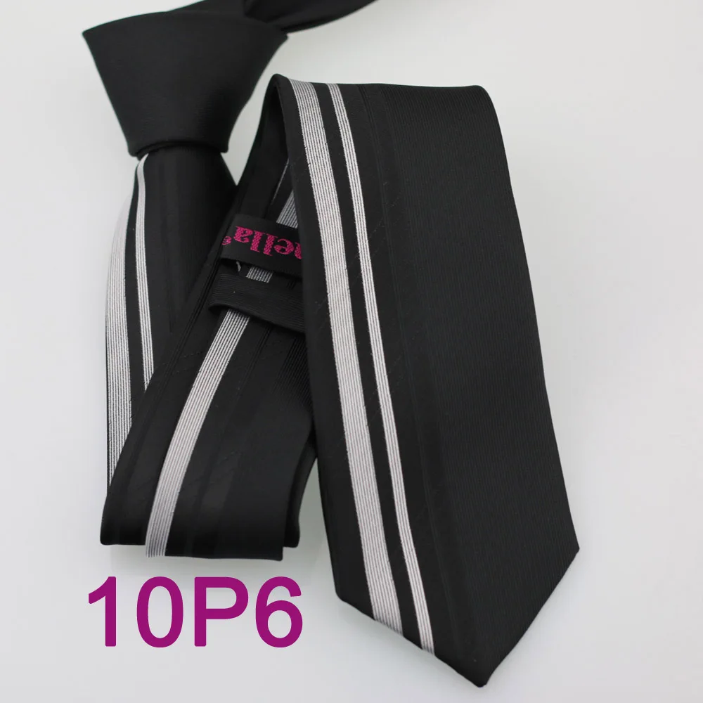 YIBEI coahella галстуки мужские обтягивающие галстук дизайн черный Узел контрастный черный с серебряными полоски микрофибры галстук узкий галстук