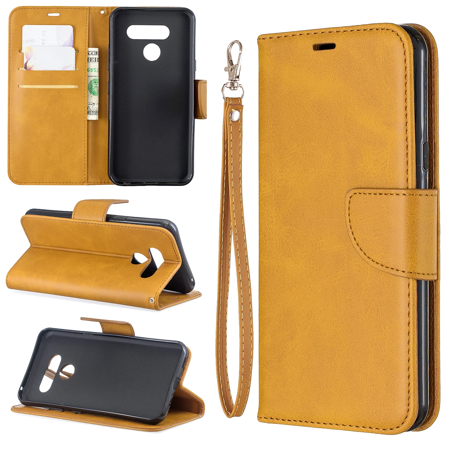 Чехол-книжка для LG Q60, кожаный чехол-кошелек для телефона, чехол для LG Q60, модный роскошный Магнитный силиконовый защитный чехол
