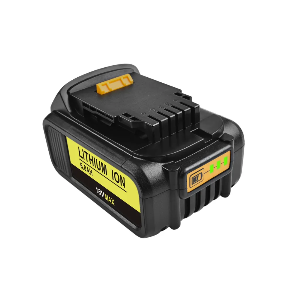 Batcool 1pcs6000mAh 18В для Dewalt батарея электроинструмента DCB180 DCB181 DCB182 DCB201 2 DCB200 DCB204