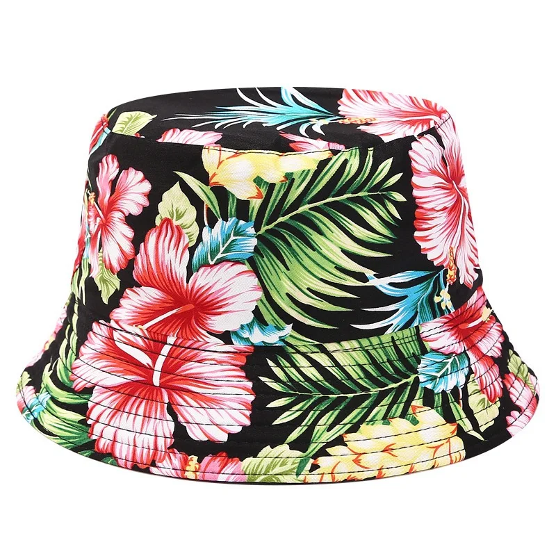 Рыбацкая шляпа женский новый принт двухсторонняя одежда летняя шляпа Открытый Путешествия складной шапочка для бассейна мужские