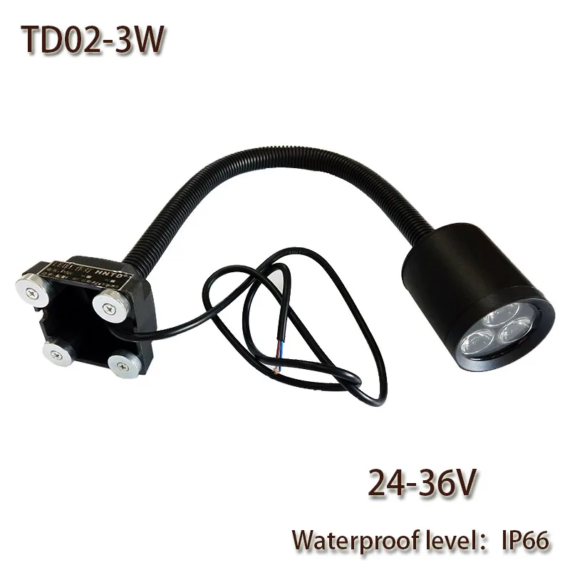 

HNTD 3W DC24V LED Soft Rod Lamp Magnetic Base Waterproof IP66 CNC Machine work lighting TD02 LED Spotlights Free shipping