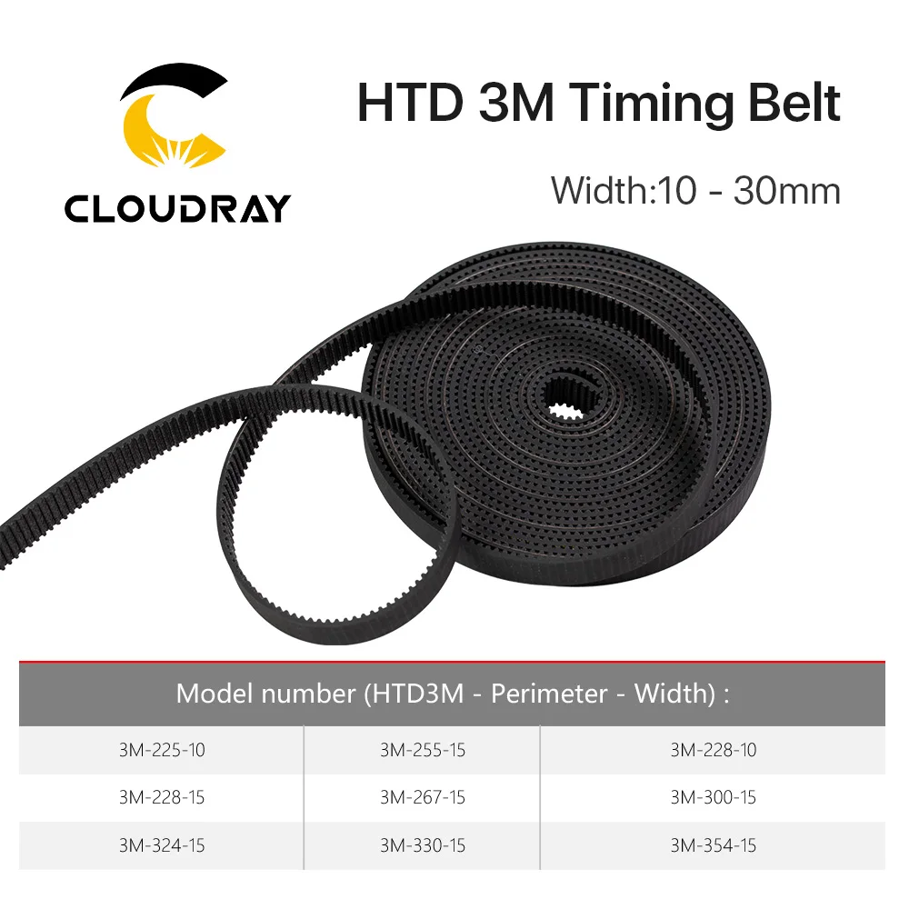 HTD3M PU Open Belt 3M 5mm-40mmTiming Transmission Belt 3M Polyurethane CO2 Laser Engraving Cutting Machine
