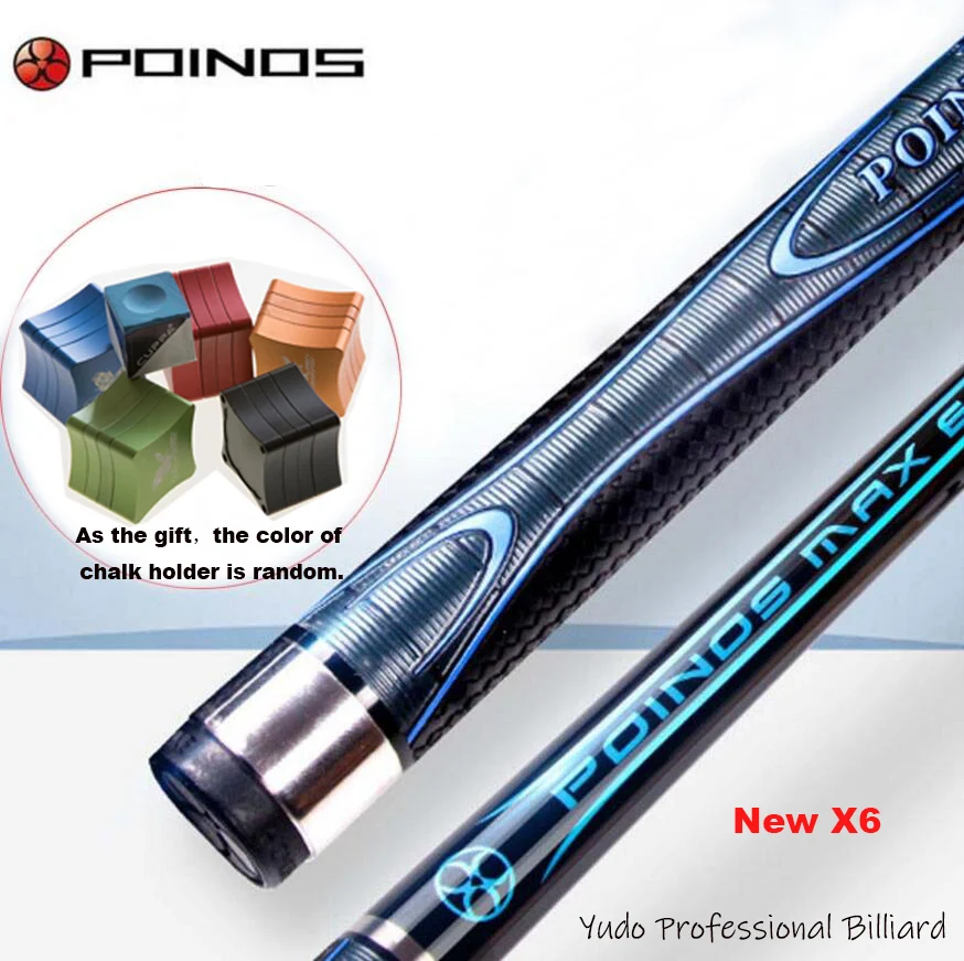 POINOS X6 бильярдный кий 12 75 мм 11 5 наконечник мелом держатель и мел подарок Бильярд