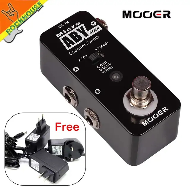 MOOER Micro ABY MK2 Guitar Line Selector Pedal Amplifier Channel Switch