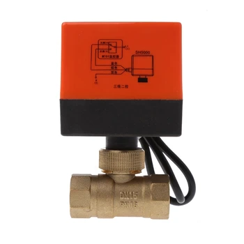 

Electric Motorized Brass Ball Valve DN15 AC 220V 2 Way 3-Wire with Actuator