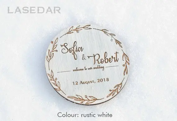

Save the date magnet Wooden invitation card Save The Date Card - Wooden wedding announcement