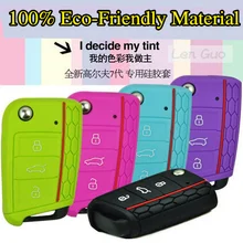 Экологичный материал автомобильный Стайлинг чехол для ключей для VW Volkswagen Golf 7 mk7 Skoda Octavia A7 силиконовый автомобильный Стайлинг