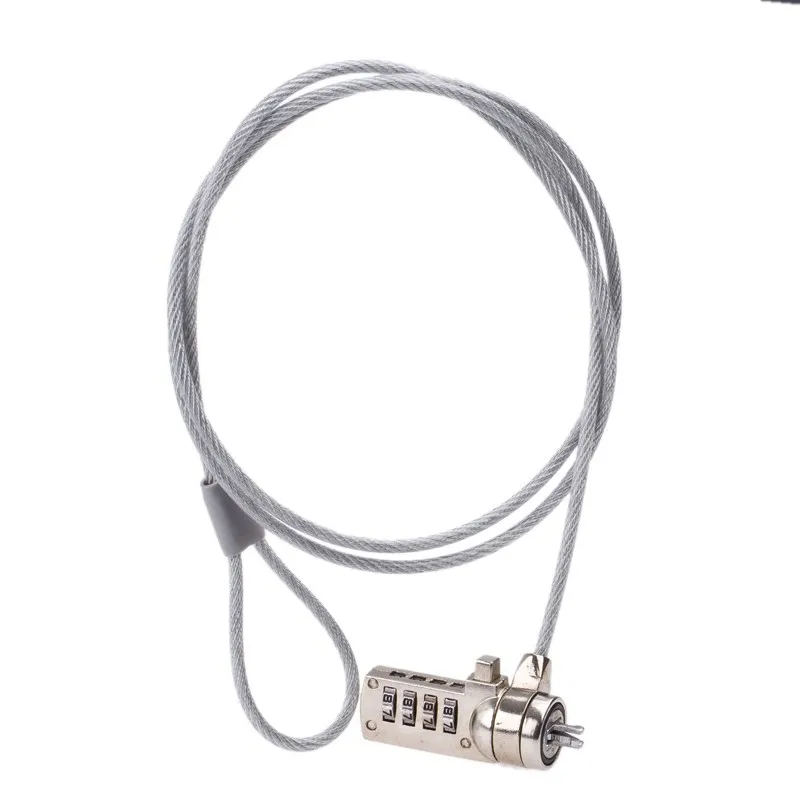 1.8M 4 Digit Security Password Computer Lock Antitheft Cable Chain ...