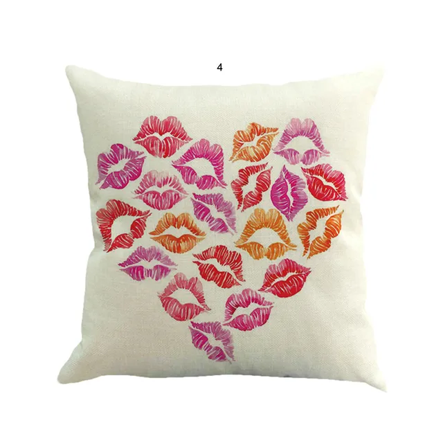 Us 27 23 Offsarung Bantal Valentines Day Hadiah Mode I Cinta Anda Surat Bibir Cetak Cafe Sofa Bantal Penutup Throw Pernikahan Home Decor 2018 Di