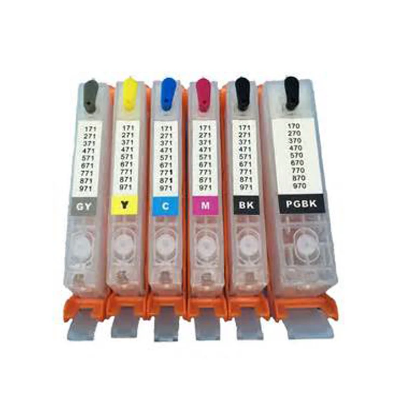 

6Pcs PGI-470 CLI-471 Refillable Ink Cartridge pgi 470 for Canon MG5740 MG6840 Printer with Chips PGI470