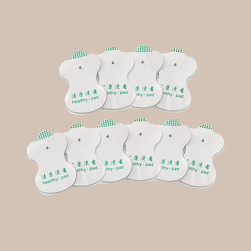 Protable 10PCS White Electrode Pads Digital For Tens Acupuncture Digital Therapy Machine Massager Pad Medium Frequency