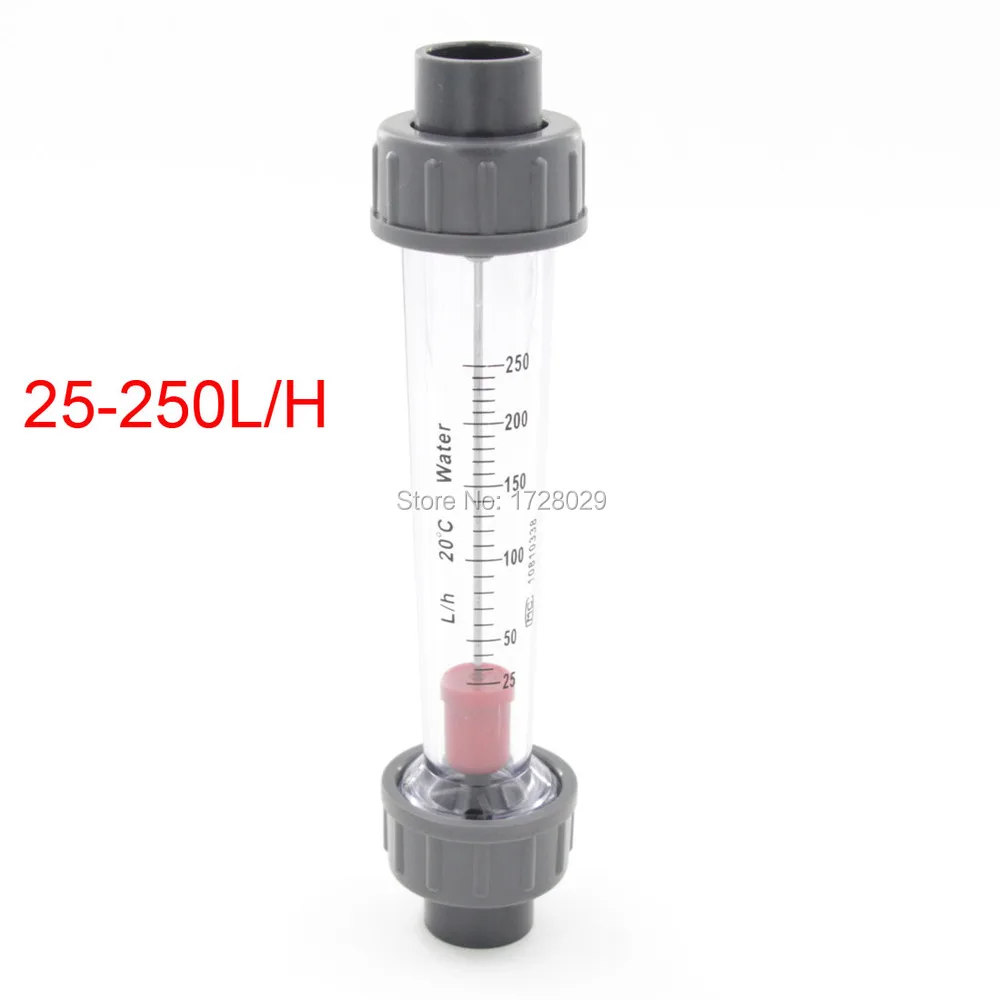 Online Envío libre LZS 15D tubería agua rotámetro 25 250L H medidor de flujo de líquido