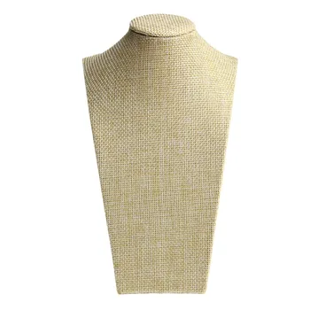 

Jewelry Display Linen Mannequin Bust Jewelry Necklace Pendant Neck Model Display Stand Holder Jewelry Organizer