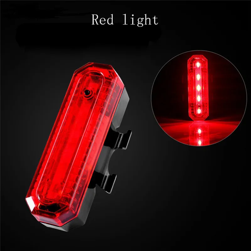 Discount USB Rechargeable Mountain Bike Taillight Outdoor Night Bike Safety Warning Light LED Bicycle Lamp  Rechargeable Bike Light 9