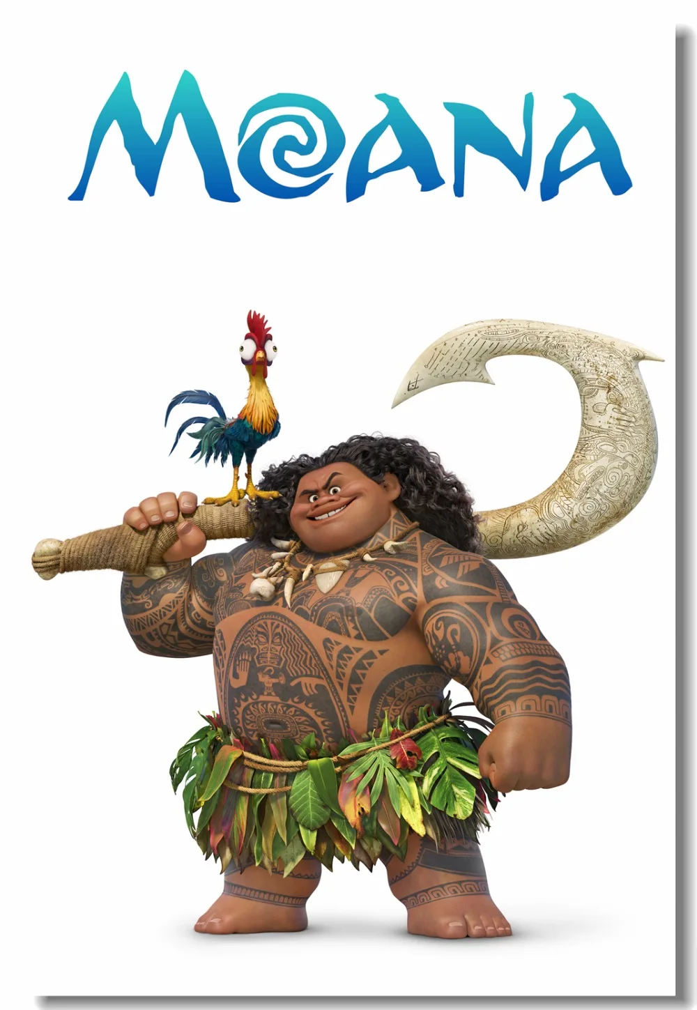 На заказ холст Декор Моана Maui Vaiana постер настенные наклейки роспись анимационные