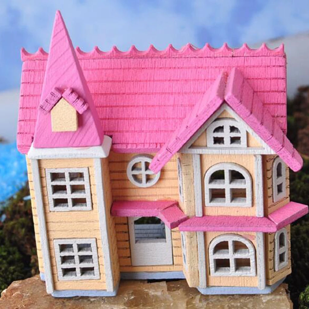 DIY Mansion Double Attic Doll House with Furniture and Accessories 1/12 Fairy Tale Cottage