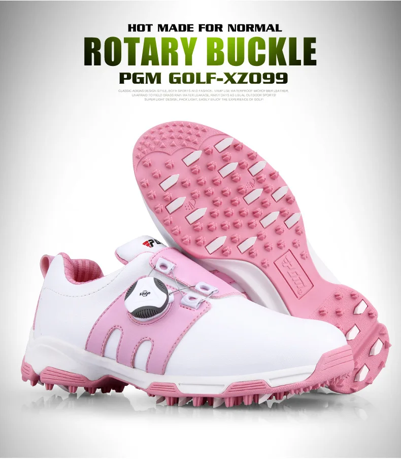 Новая детская обувь для гольфа PGM, запатентованная с нескользящей и пропускающей воздух цистерной
