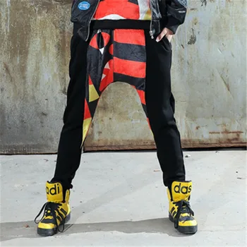 

just.be.never hip hop style plus size clothes casual warm harem trousers dance costumes christmas clown printed winter pants