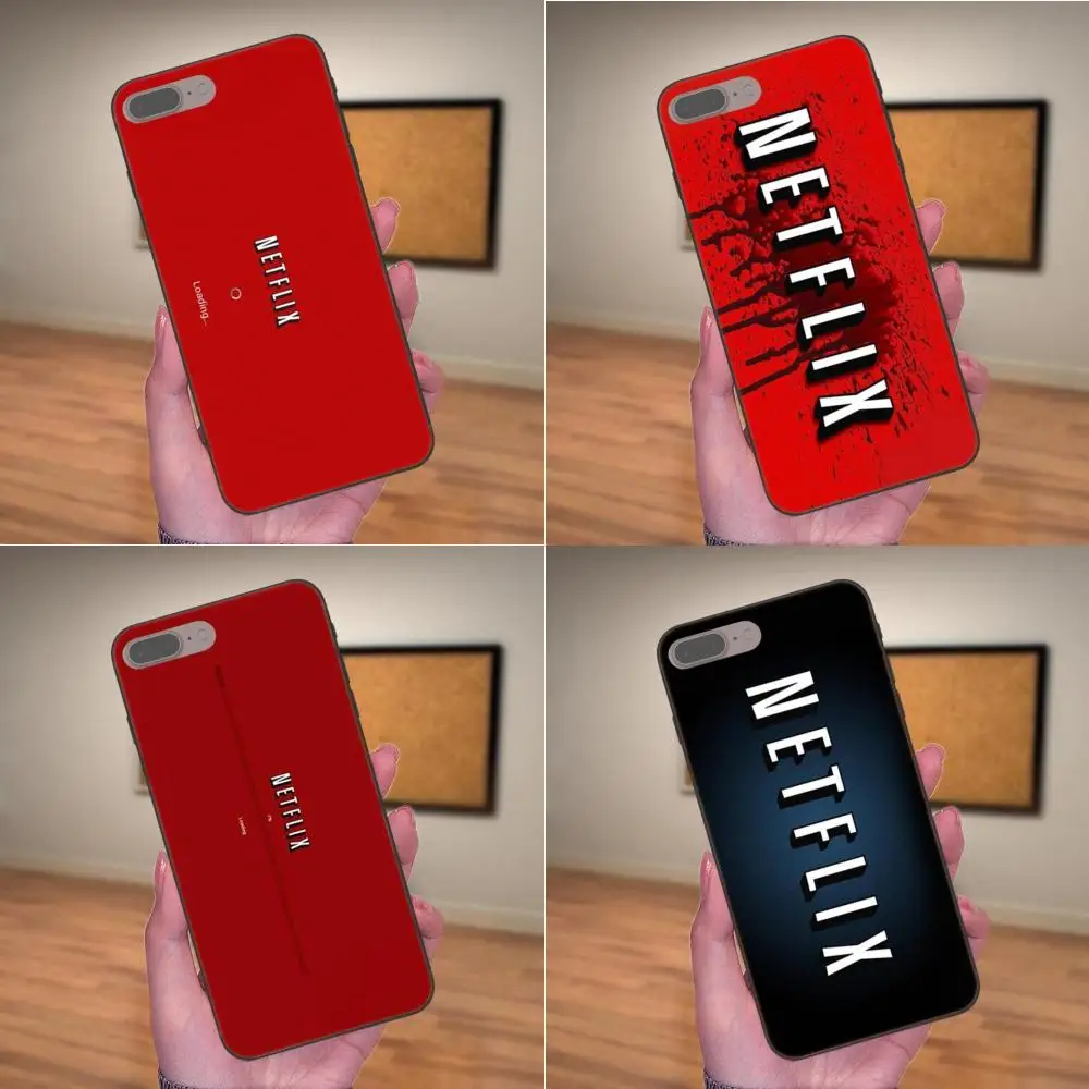 Модный силиконовый черный чехол с логотипом Netflix для Samsung Galaxy A3 A5 A6 A6s A7 A8 A9 Star Plus 2016