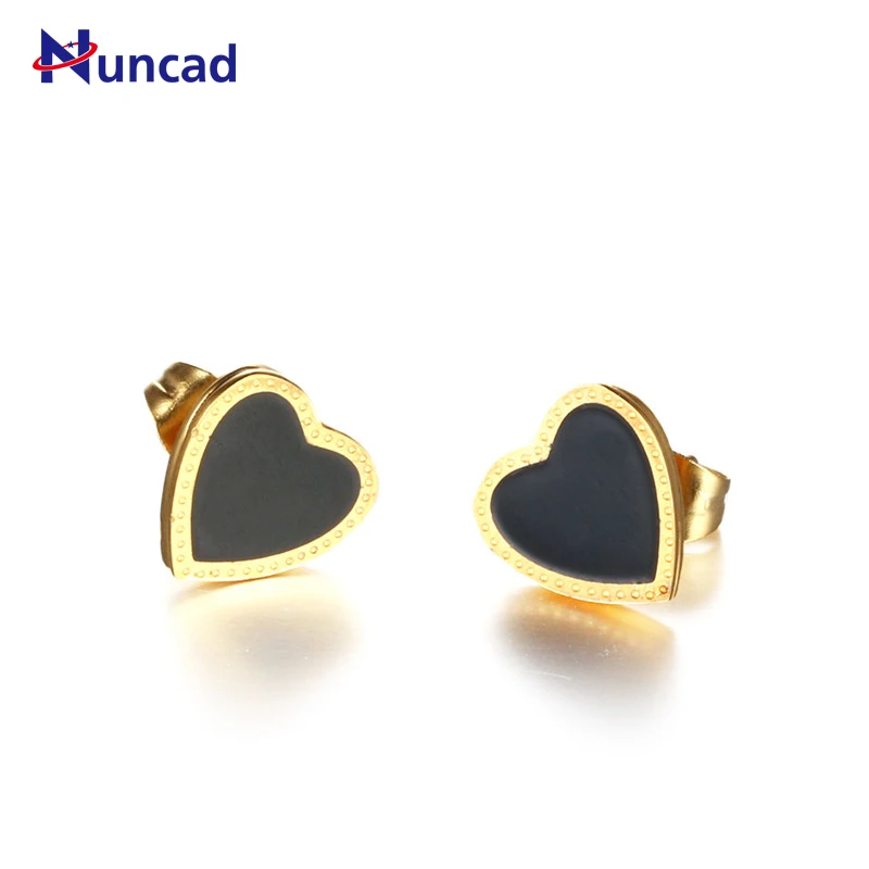 OL Sweet Love Heart Women Earrings Romantic Wedding Stud Earrings