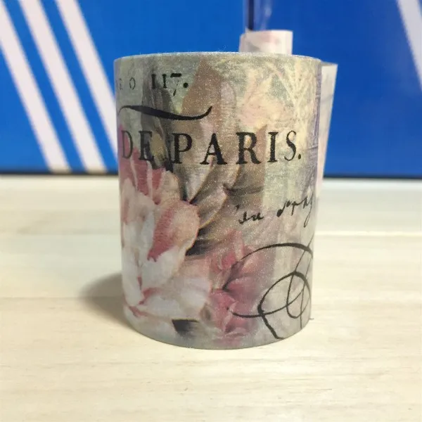 6 см* 10 м Красивая цветочная и Парижская башня васи лента/клейкая лента DIY Скрапбукинг наклейка этикетка маскирующая лента