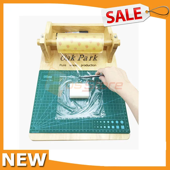 

Wooden Soap Wrapping Tool Package Machine DIY With Cutting Mat Soap Wrap Stand