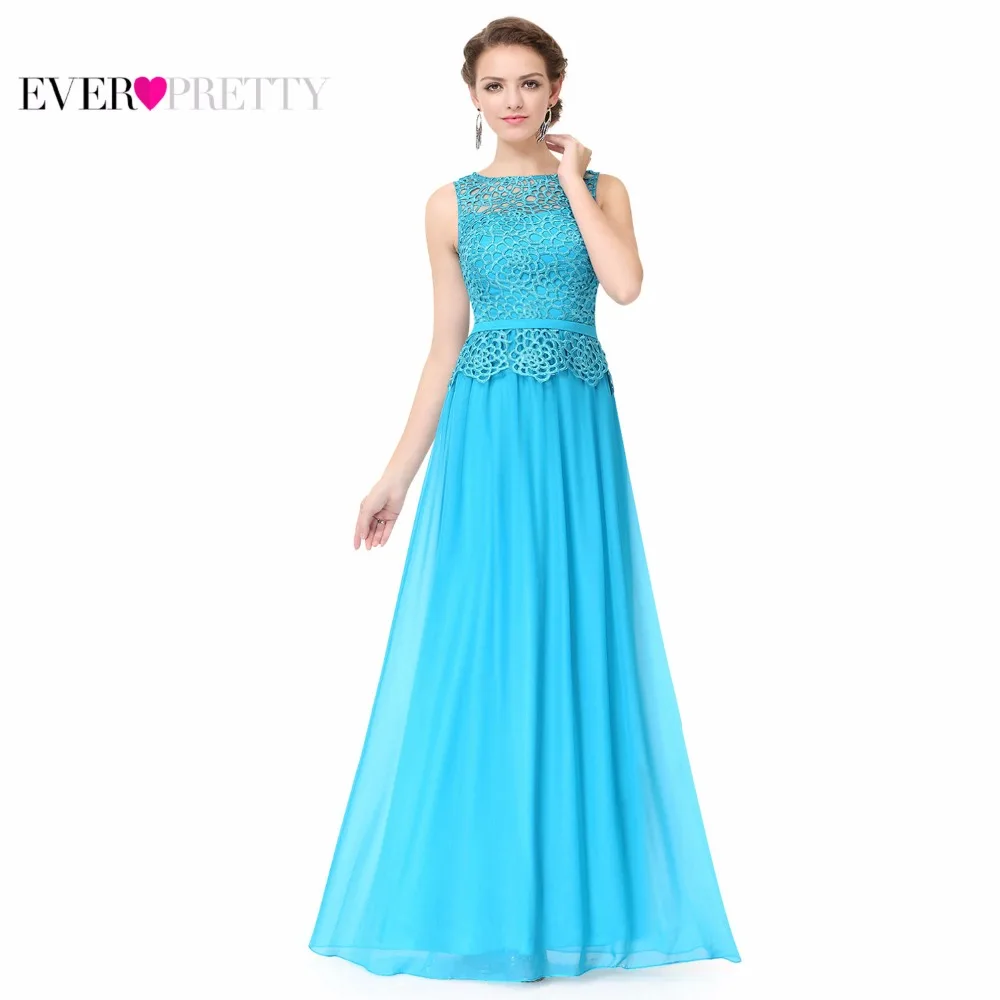 

O-neck Sleeveless Prom Dresses Ever Pretty HE08904 A-line Plus Size Prom Dress Women's Elegant Prom Dresses
