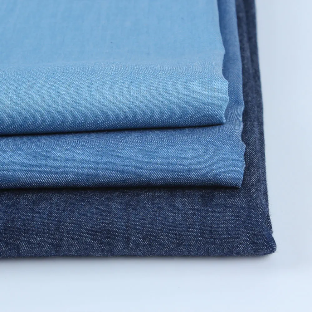  Tanke oprane modre kavbojke bombažna denim tkanina za samostojno šivanje obrtnih majic modna oblačila bombažna denim tkanina 50 * 145cm