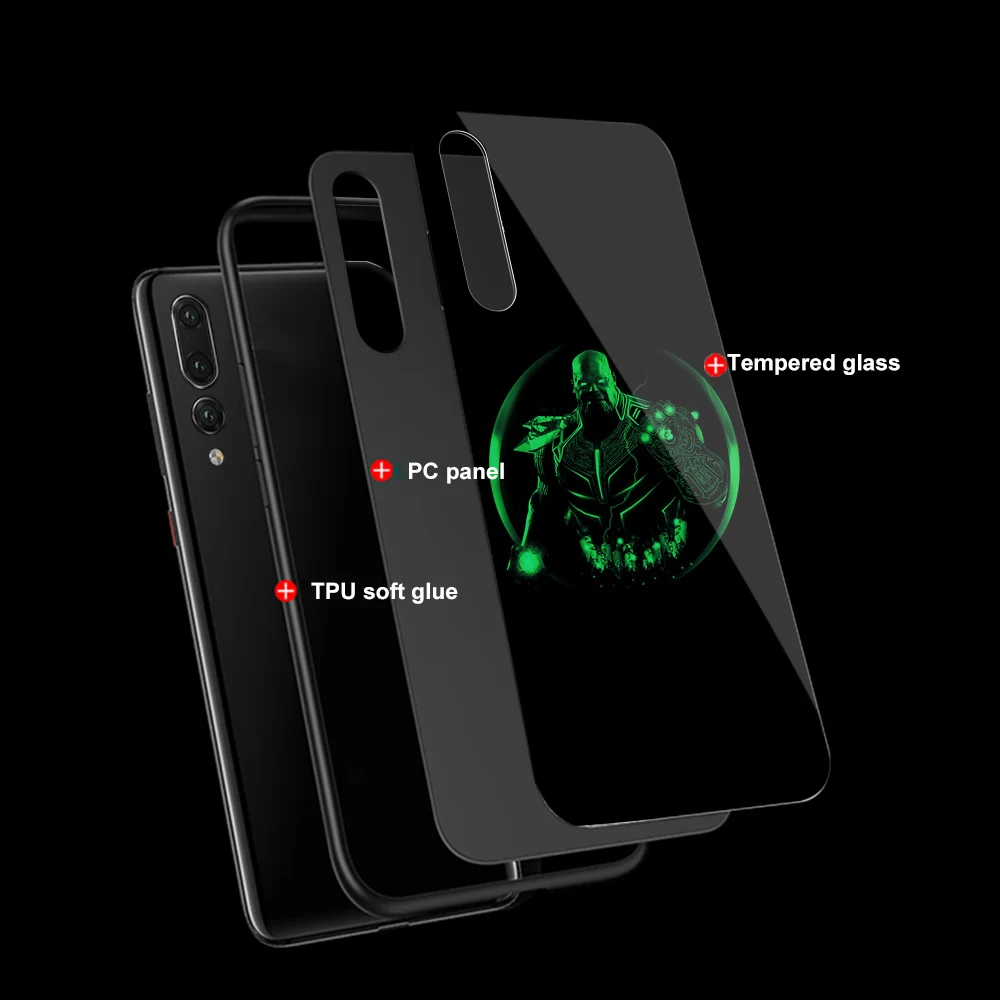 Ciciber чехол для телефона Funda Coque для huawei P30 P20 Lite Marvel Мстители Железный человек светящаяся стеклянная крышка для huawei P30 P20 Pro Capa