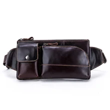 Новая мужская сумка из натуральной кожи с воском, поясная сумка, первый слой из натуральной воловьей кожи, пояс, кошелек, сумка, повседневная сумка почтальона, сумки