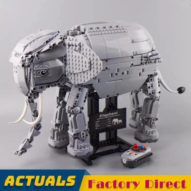 

Remote-controlled Elephant Technic Building Blocks Animal Toys Bricks with Motors Power Function Compatible LegoINGlys