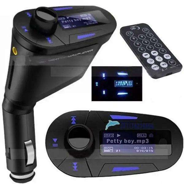 Top Blue LCD Car Kit MP3 Music Player Wireless FM Transmitter FM