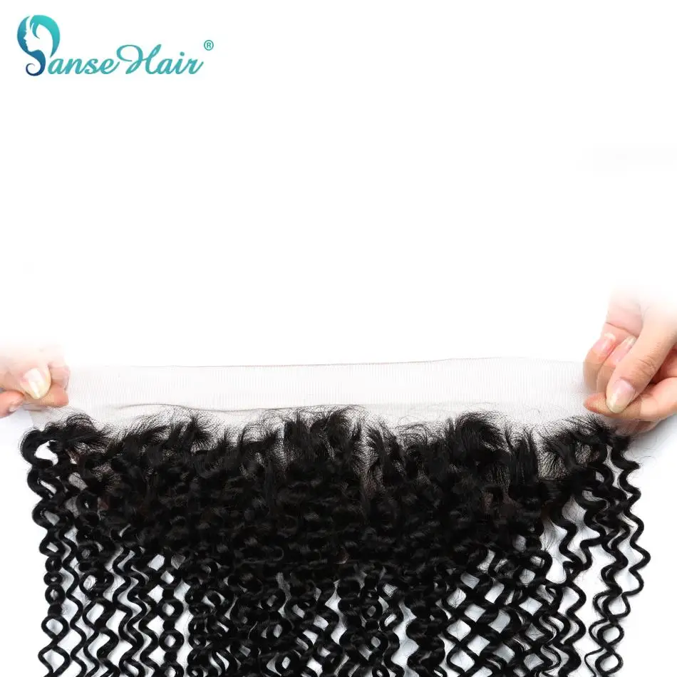 Panse Hair Peruvian Kinky Curly Lace Frontal Closure 100% Human Hair Two Bundles With Frontal Non Remy Hair Panse Hair Peruvian Kinky Curly Lace Frontal Closure 100% Human Hair Two Bundles With Frontal Non Remy Hair
