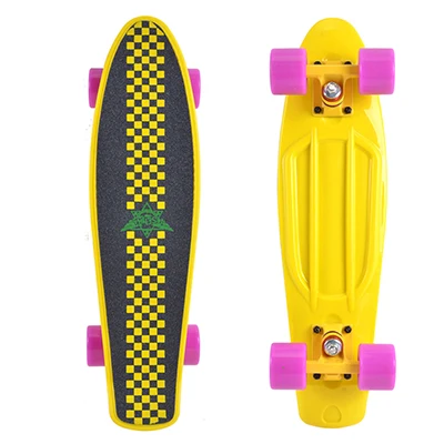 DIY пастельный цвет скейтборд 2" Пенниборд доска мальчик девочка ретро крейсер скейтборд - Цвет: Normal  Wheels 2