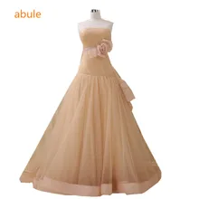 abule Wedding Dresses Ball gown princess lace up strapless Chiffon Bridal Gowns vestidos de novia 2017 customize plus size