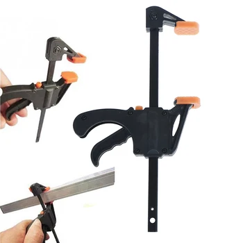 

1PC F Type Clamp Quick Ratchet Release Speed Squeeze Wood Working Bar Fixture Grip Woodworking Clip Kit New Hot