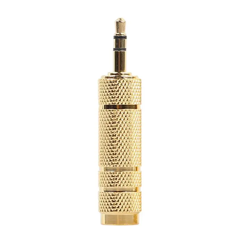 1pcs Microphone 6 35 Mm Female To 3 5 Mm Male Stereo Jack